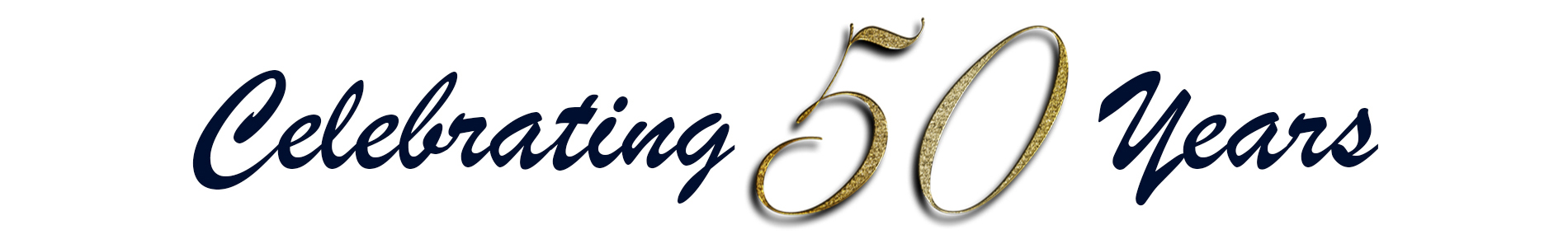 Celebrating 50 years banner